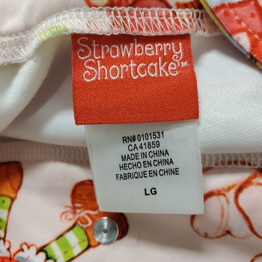 Strawberry Shortcake X Hot Topic Womens Suspender Skirt Size L Pink Kidcore - Picture 4 of 11